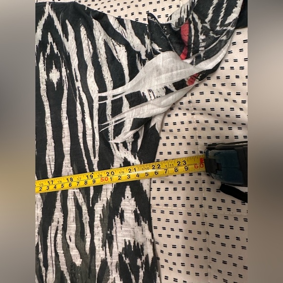 Jess & Jane Contrast Bold Abstract Tribak Print Tunic Top Size L #1704 - Picture 10 of 11
